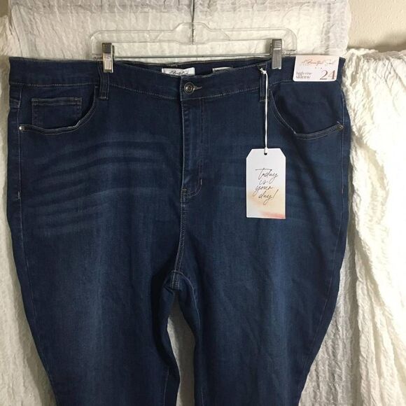 A Beautiful Soul NWT High-Rise Skinny Jeans Size 24 - Picture 3 of 10